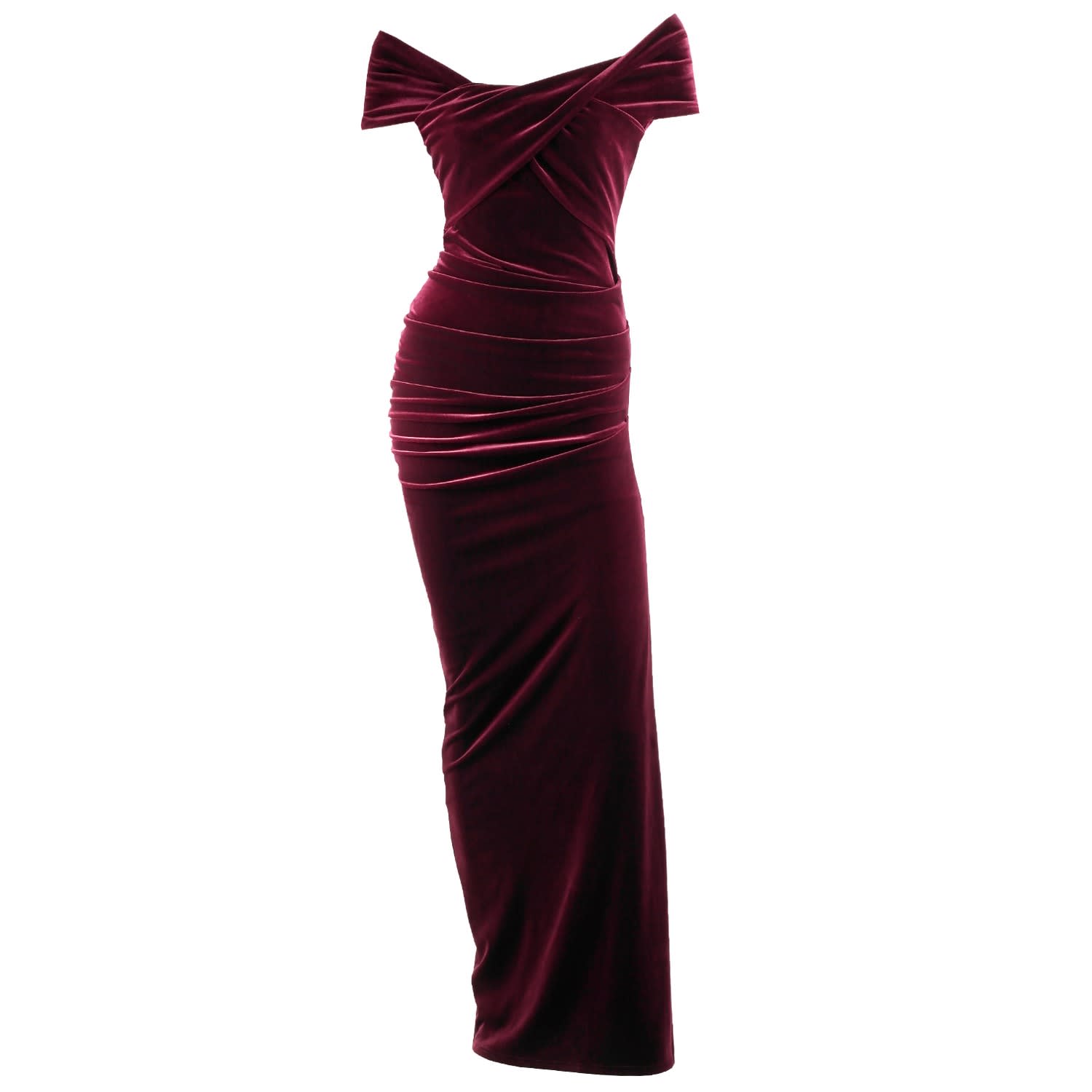 red wine maxi dress