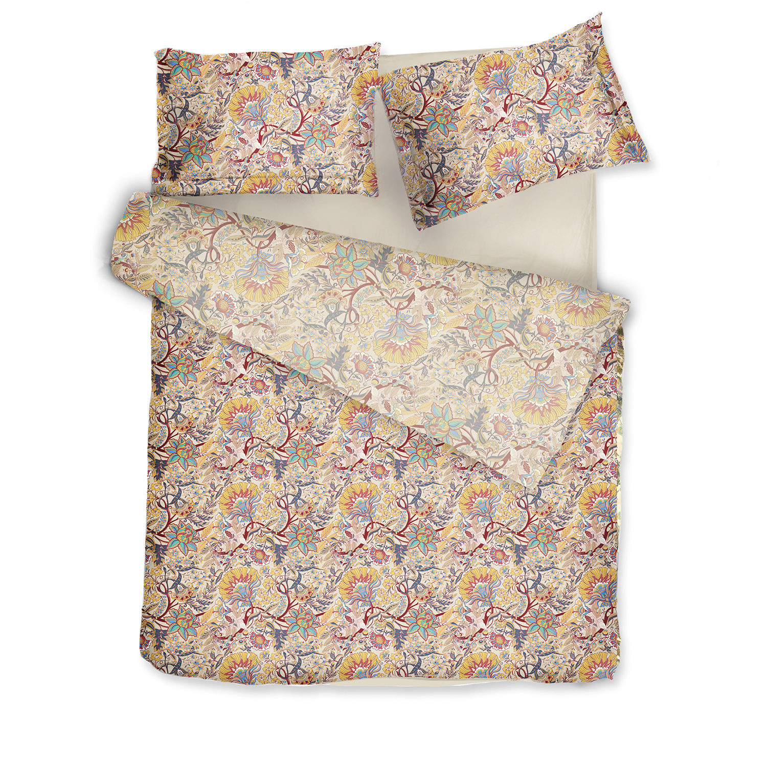 Decoflux Home Sateen Bed Linen Set Boho Uk Double, Us Full