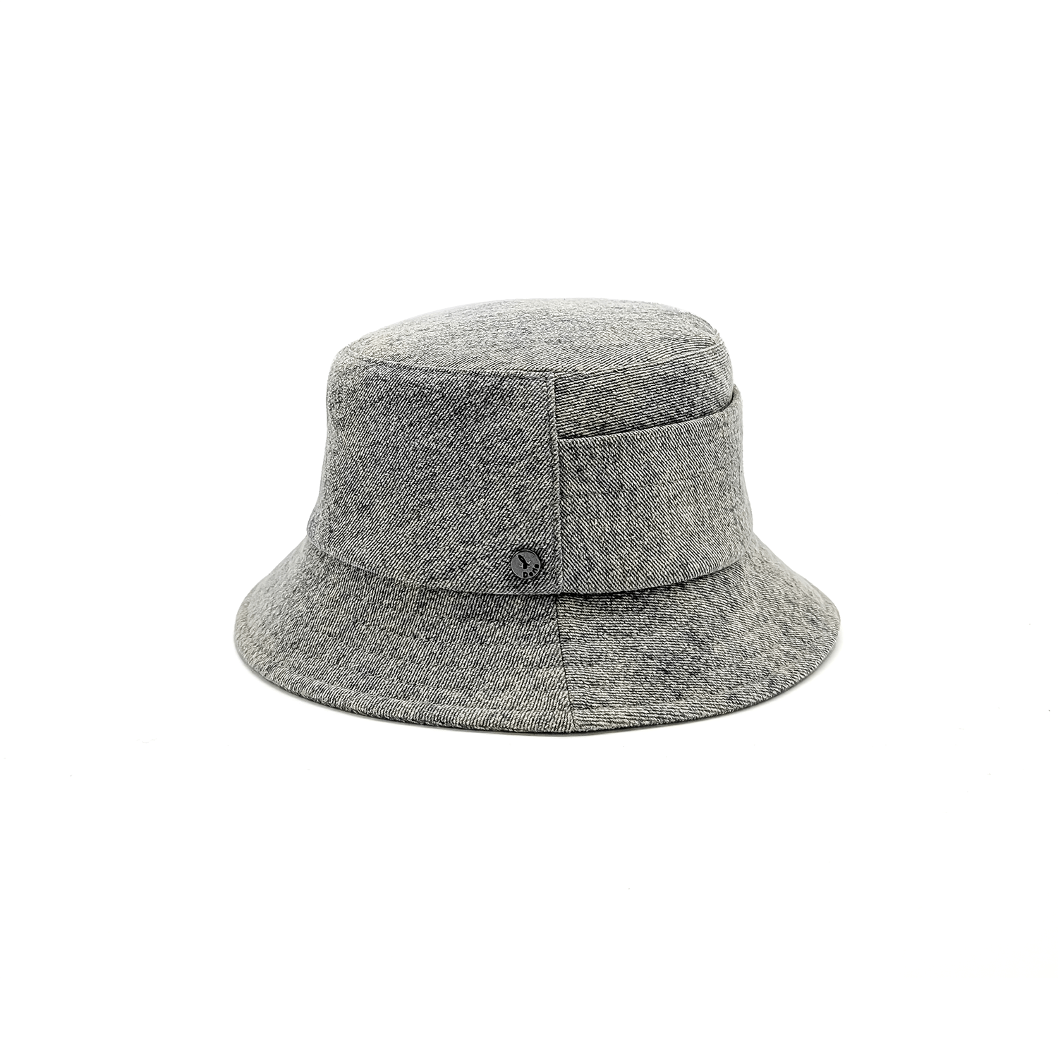 Men's Grey Raw Washed Denim Bucket Hat | Small | Doria 1905