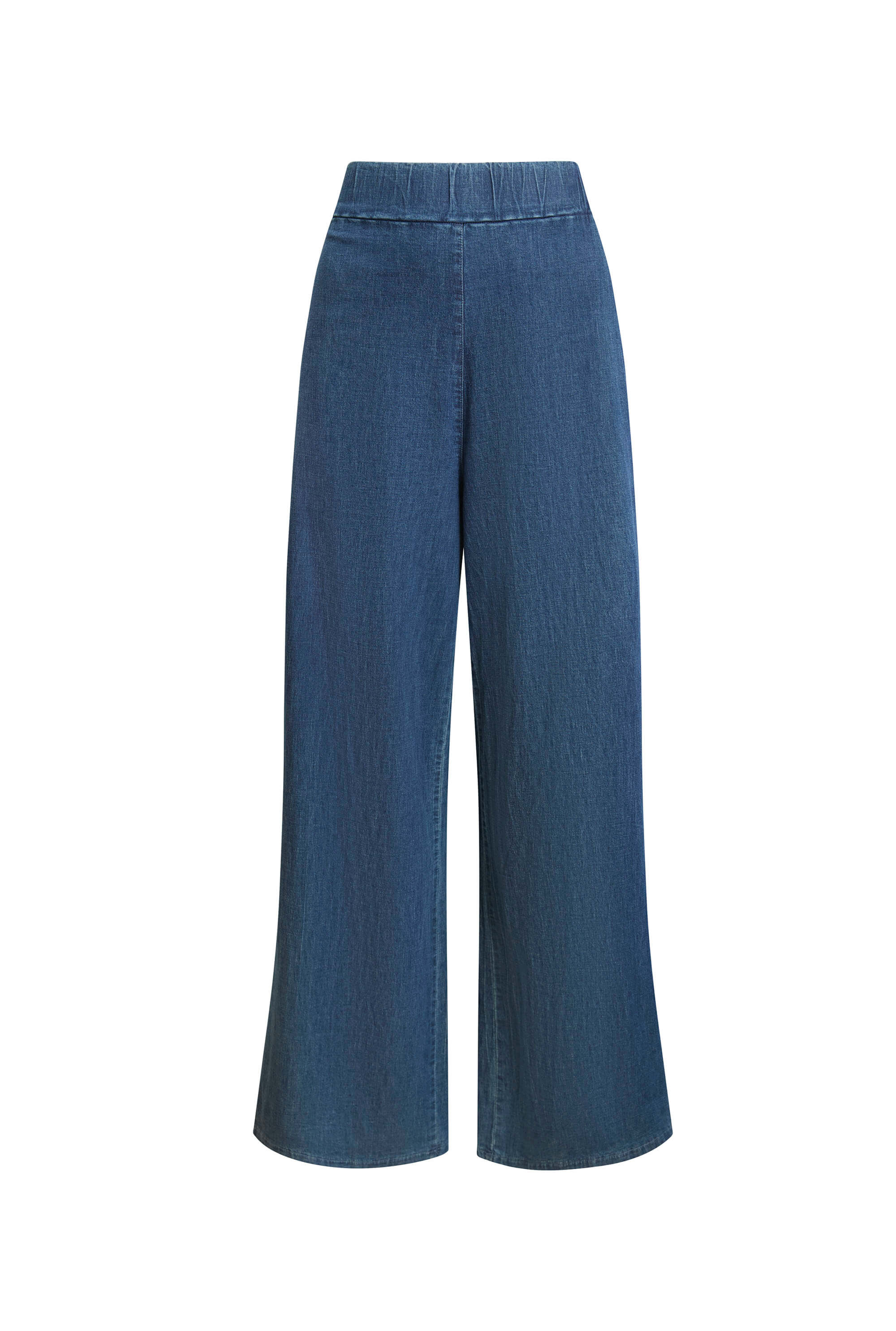 James Lakeland Women's Blue Denim Wide Legged Jeans In Blue