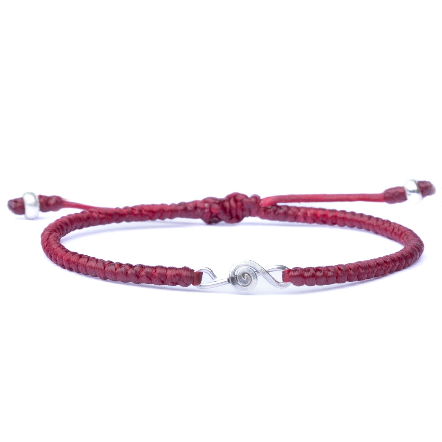Harbour Uk Bracelets Women's Treble Clef Bracelet - Handmade Red Rope & Sterling Silver - Melody