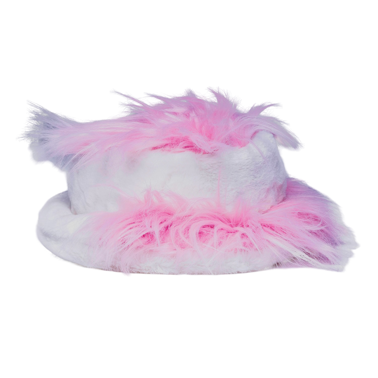 Vaseghia Women's Pink / Purple / White Marshmallow Vegan Faux Fur Bucket Hat In Multi
