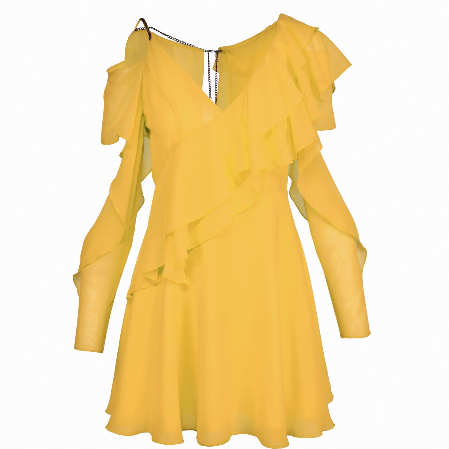 yellow frill dress