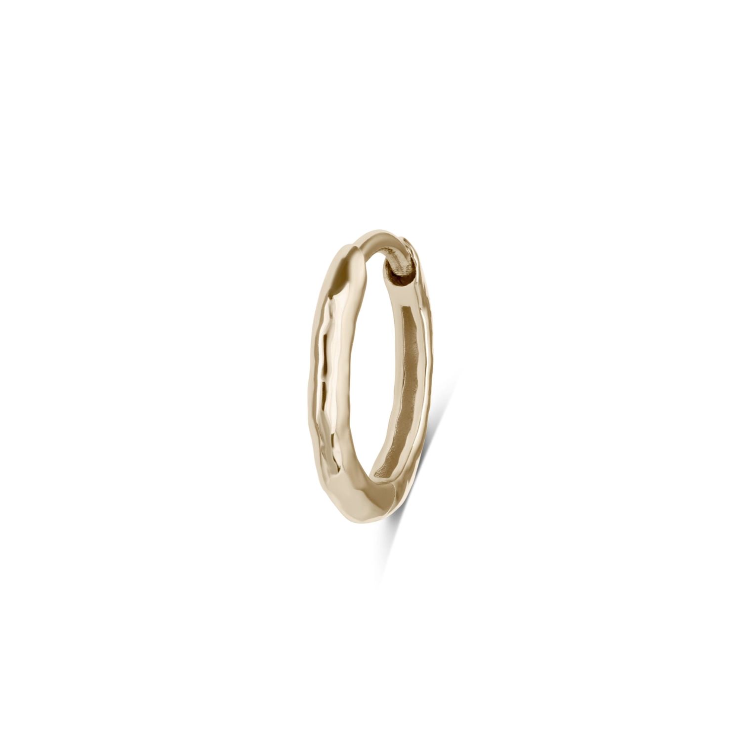 Zohreh V. Jewellery Women's Hammered Huggie Hoop Earring 9k Gold In Gold
