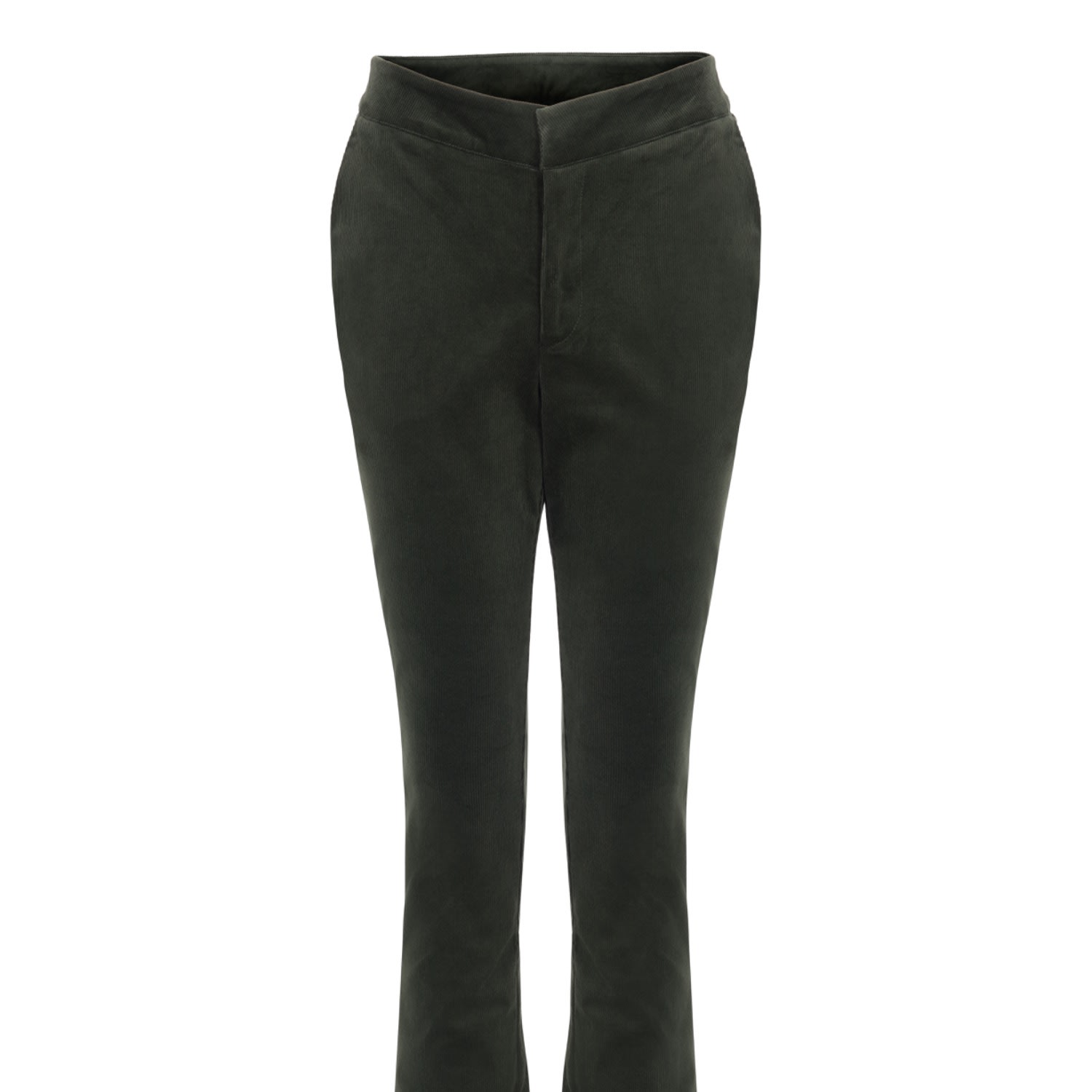 The Etta Collection Women's Cale Cord Trouser Green In Green