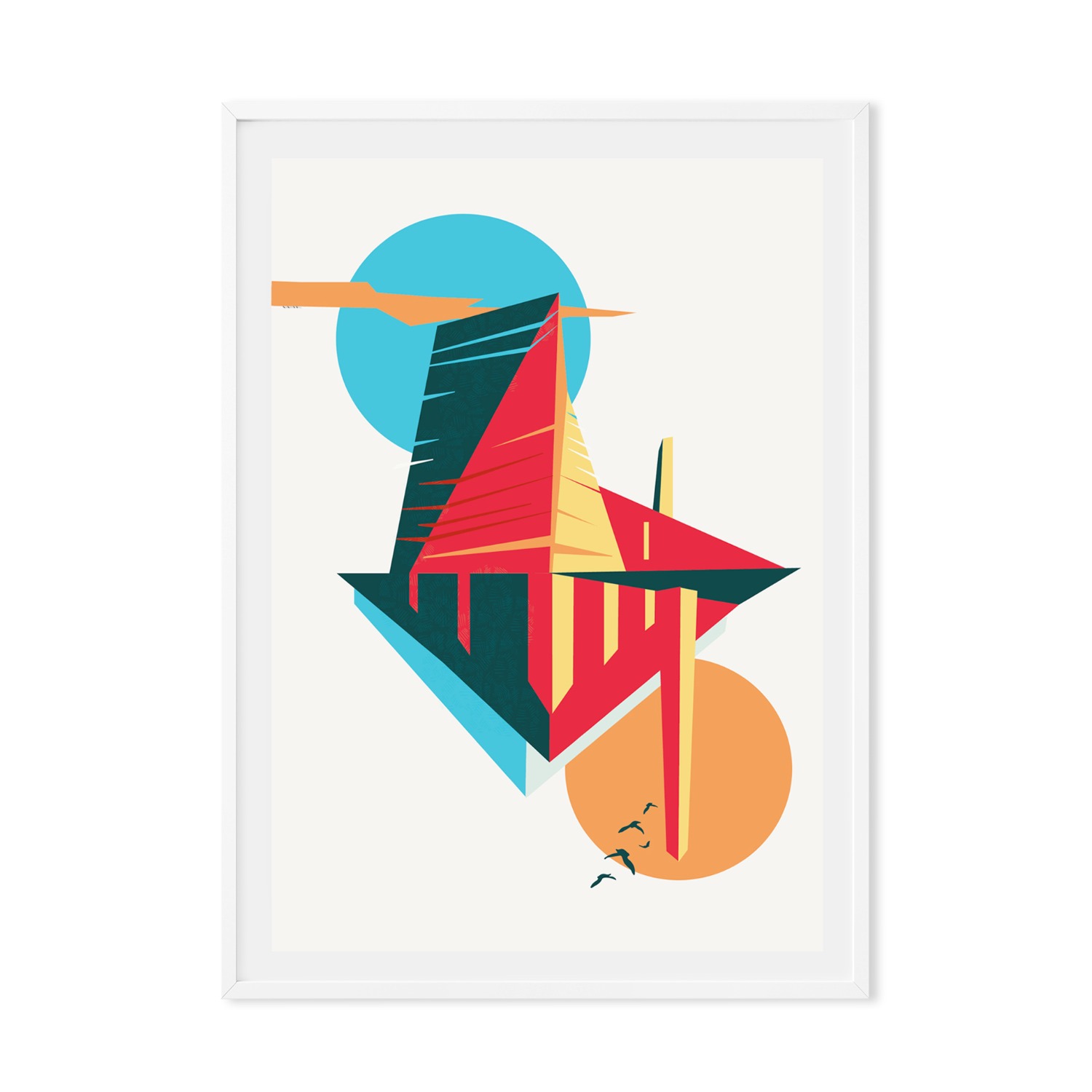 Eye For London Prints Tate Modern Architecture Art Print In Blue