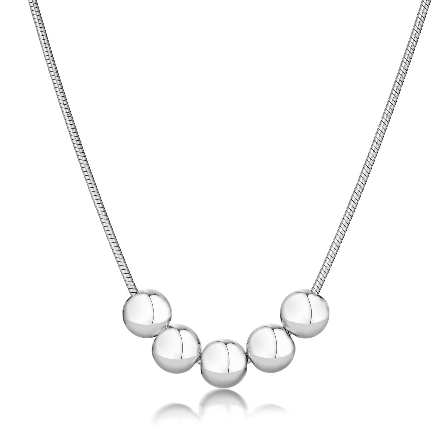 Women’s Silver Small Five Ball Necklace Sophie Anna