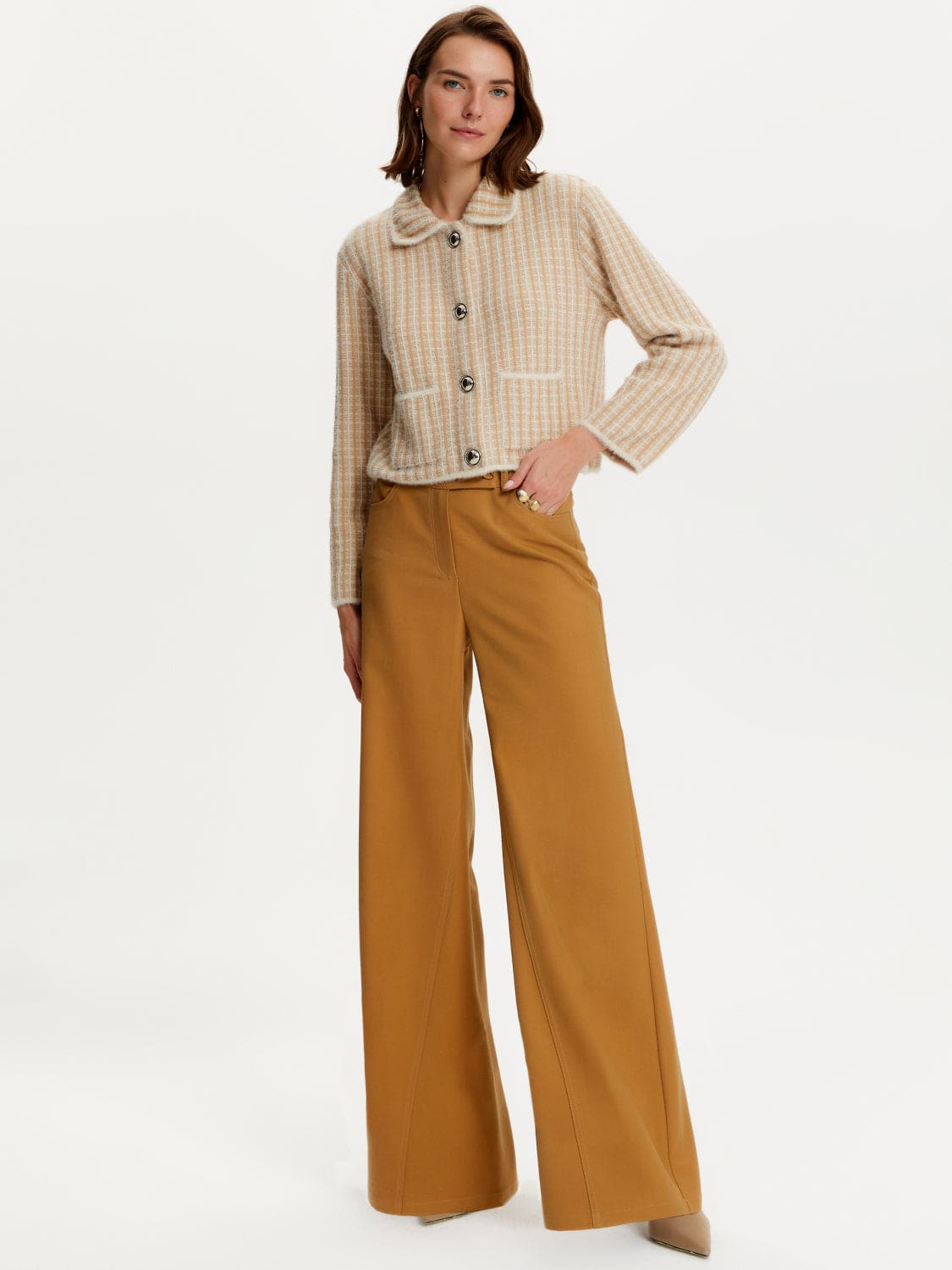 Flare Gabardine Pants by NOCTURNE