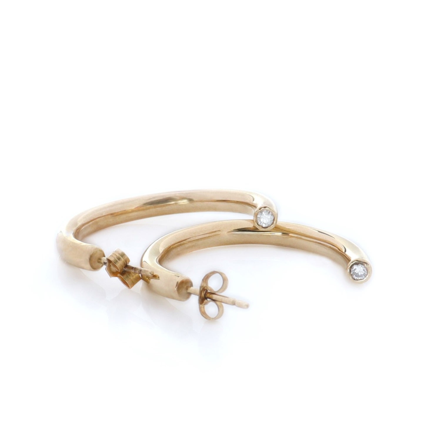 Gabriella Alicia Women's Diamond Hoop Earrings In Gold In Gold