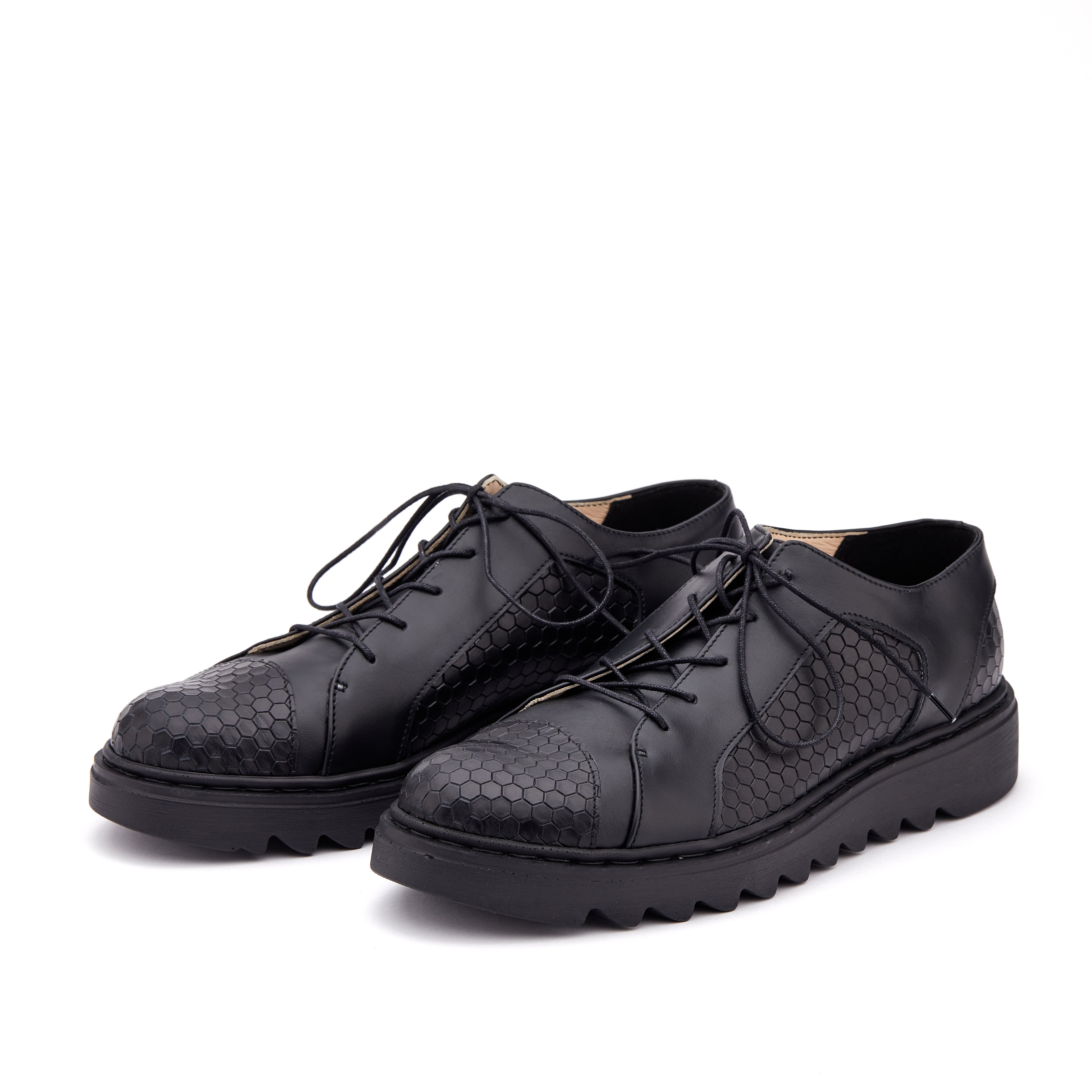 Mas Laus Men's Black Modern Oxfords "rhodes" In Black