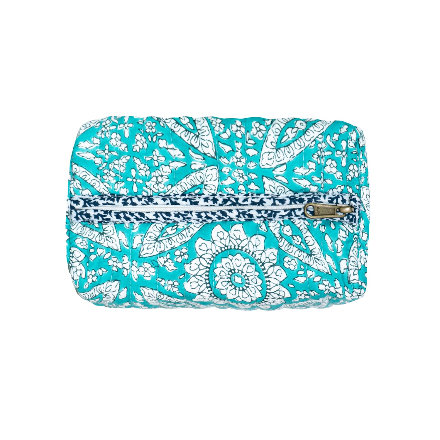 Inara Blue Mediterranean Mosaic Small Cotton Wash Bag