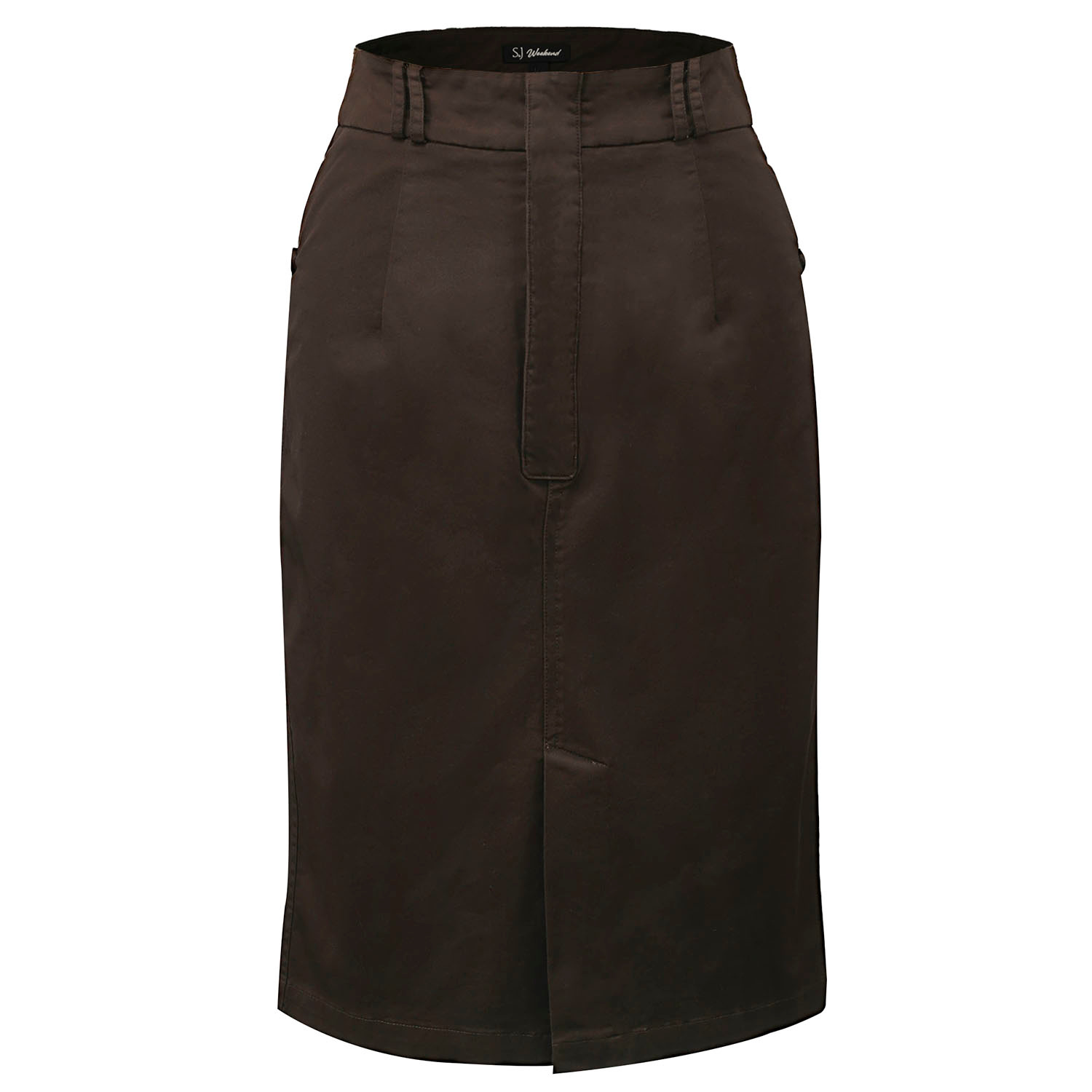 Smart And Joy Women's Pencil Cotton  Skirt - Brown In Brown