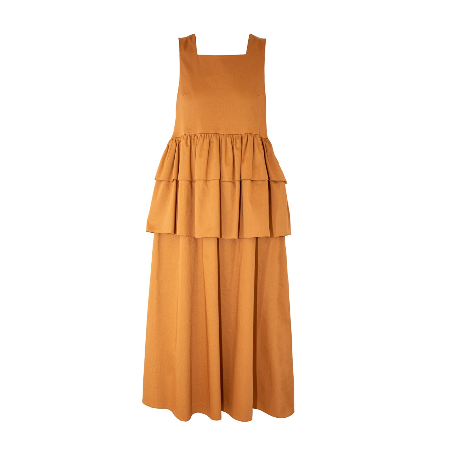 Karolina Ozolinsiute Women's Bonnie Brown Cotton Maxi Dress In Brown