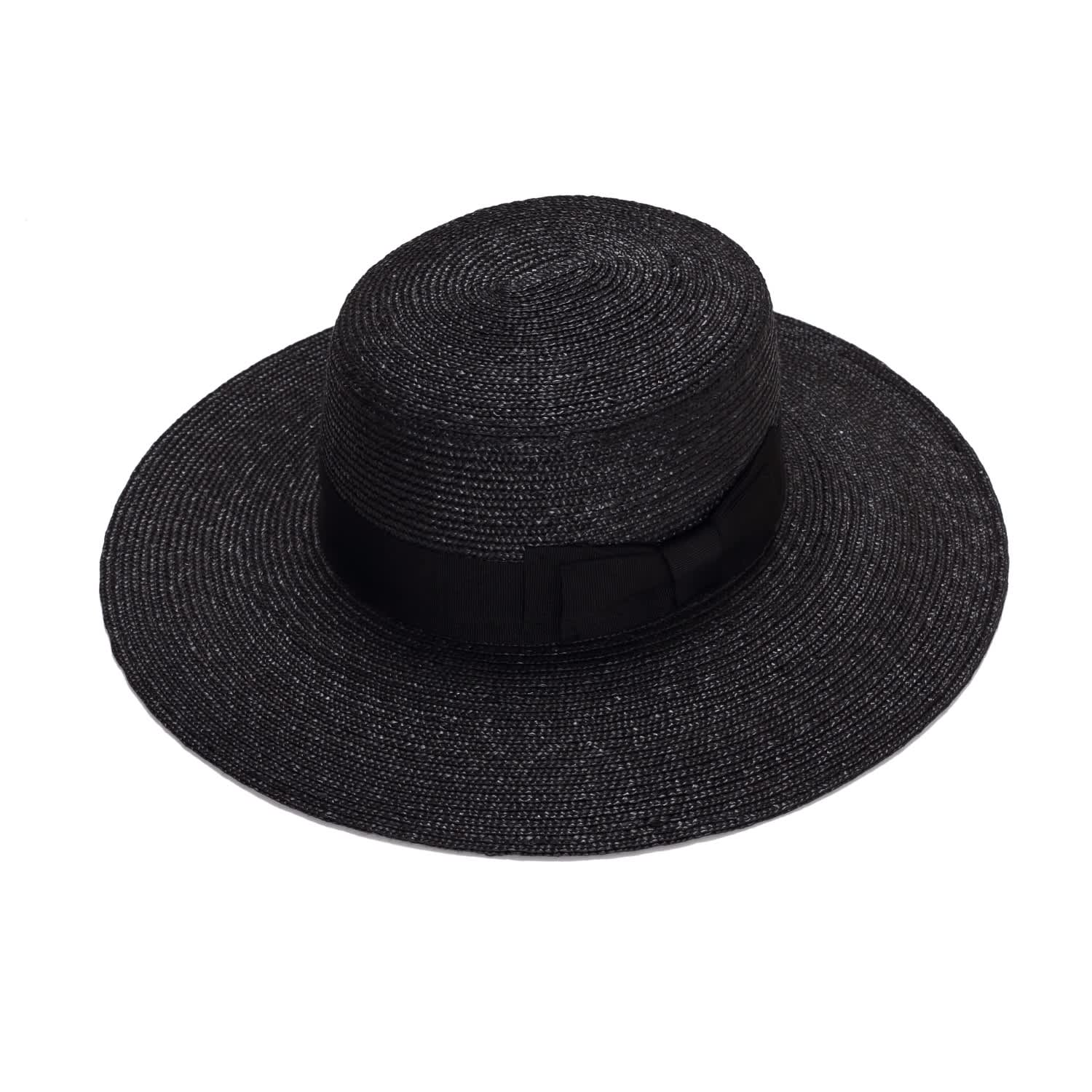 flat brim boater hat