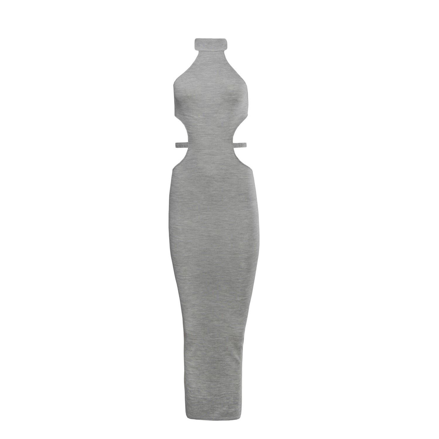 Vestiaire D'un Oiseau Libre Women's Grey Jersey Cut Out Dress In Gray