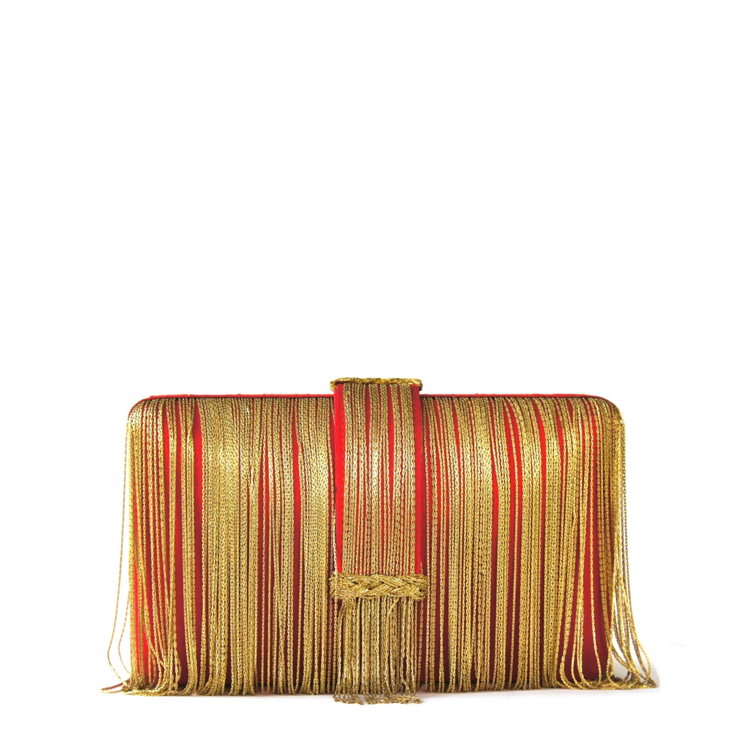 Women’s Gold / Red Red Chunky Clutch Simitri