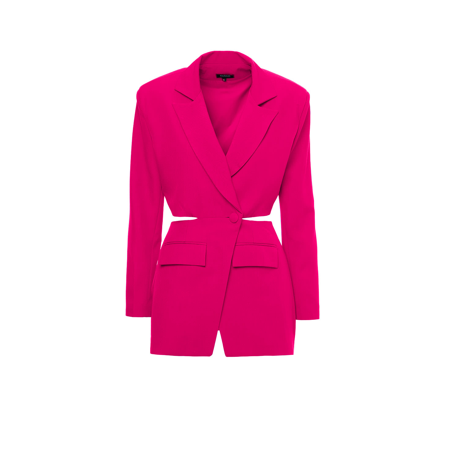 Bluzat Women's Pink / Purple Fuchsia Blazer With Waistline Cut-out In Pink/purple