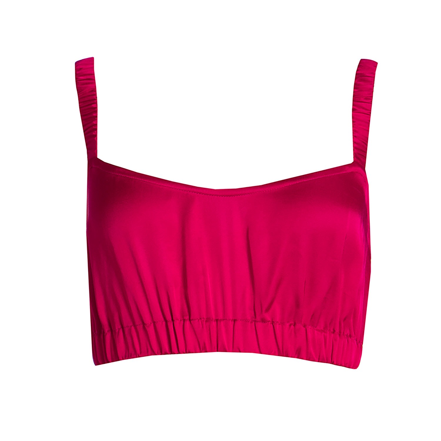 Women’s Pink / Purple Sundays Crop Top In Fuchsia Small Roses are Red