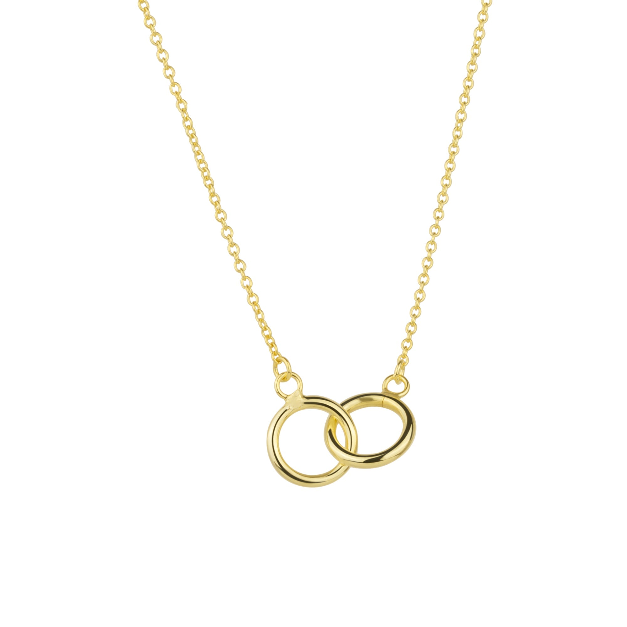 Spero London Women's Sterling Silver Interlink Circles Necklace - Gold In Gold