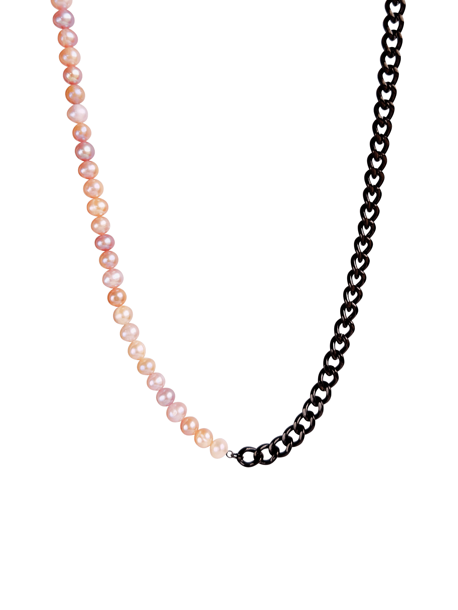 Men’s Pink / Purple / Black Cuban Purple Haze Pearl Necklace Peral