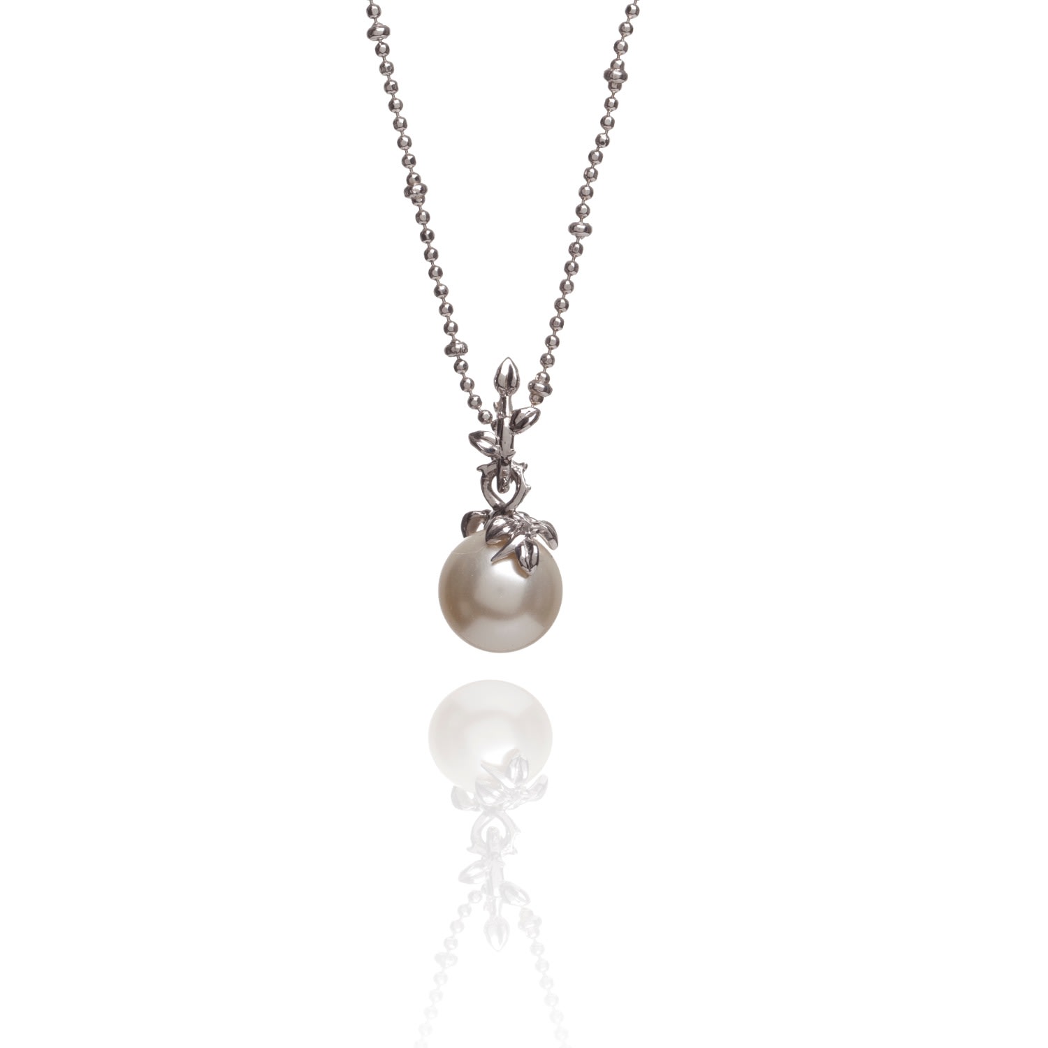 Women’s Silver Ivory Pearl Pendant Kasun