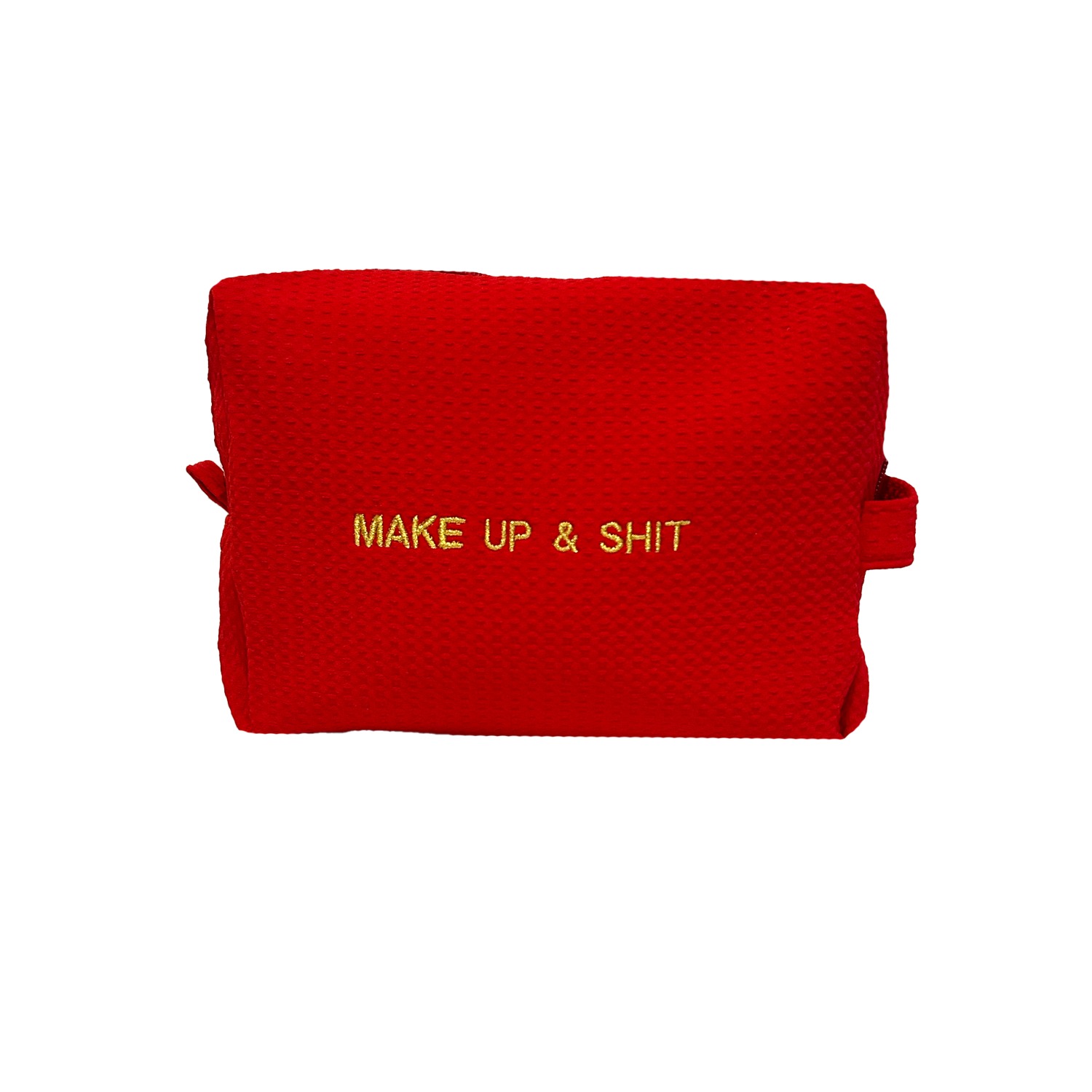 Lilly Loves Women's Red Embroidered Make Up & Shit Make Up Bag