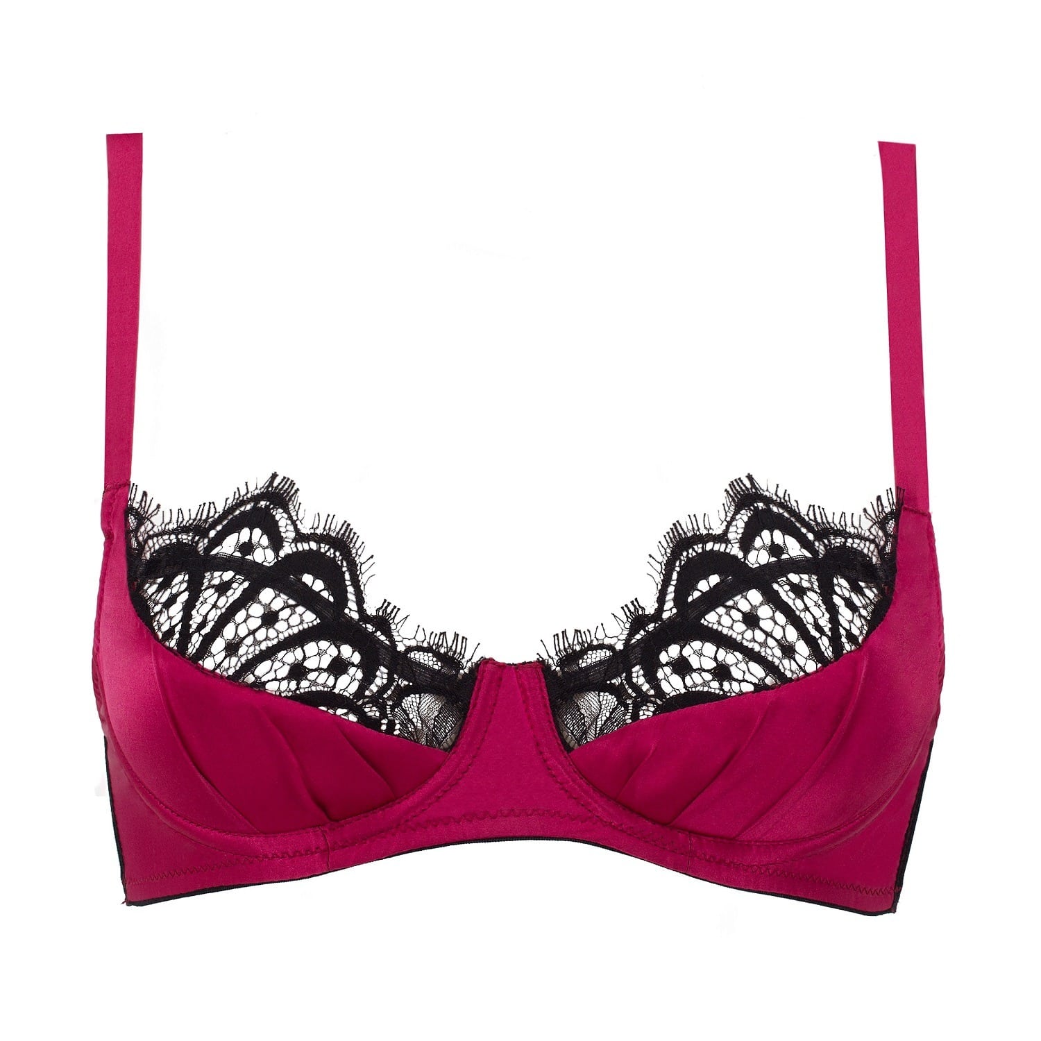 Renée Raspberry Balcony Bra (34A) | Emma Harris | Wolf & Badger