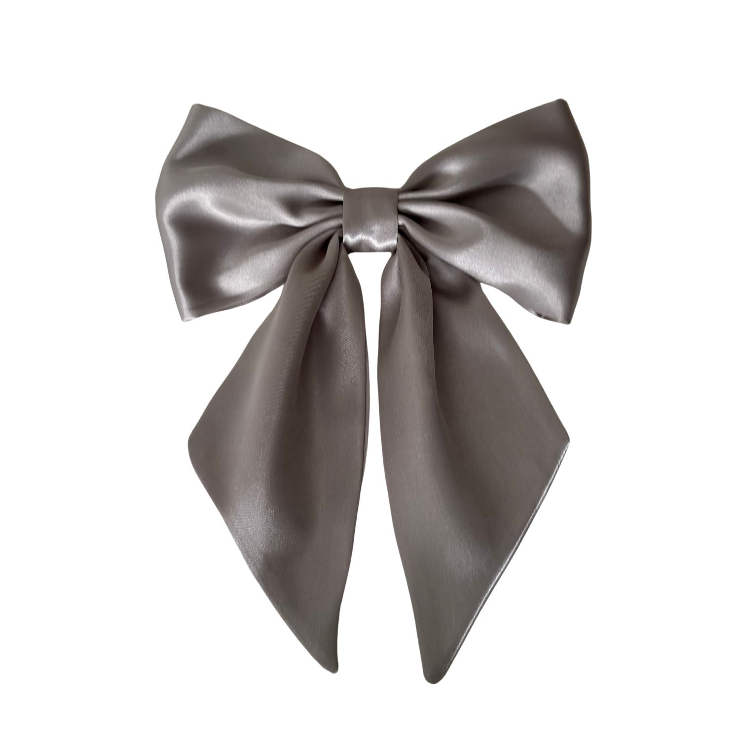 Women’s Hair Bow Clip - Silver Sylki