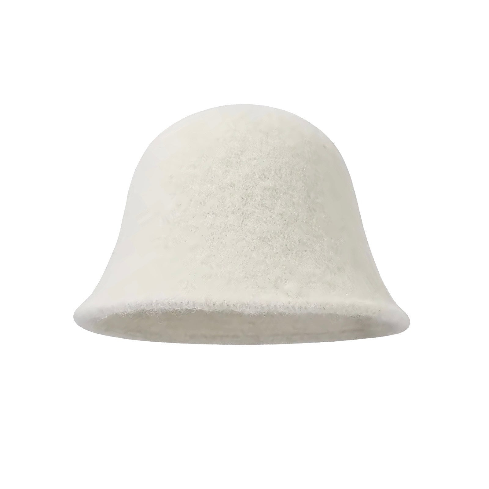 London Atelier Byproduct Women's White Wool Cloche Bucket Hat In White