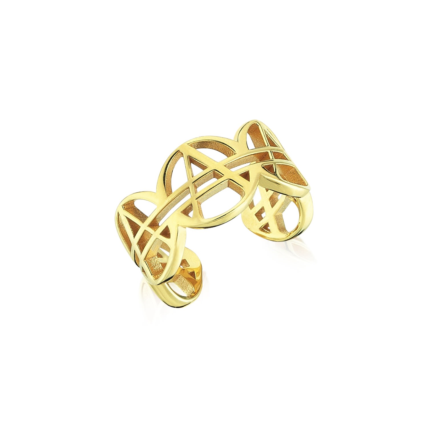 Women’s More Signature Ring In Sterling Silver With Gold Plated Odda75