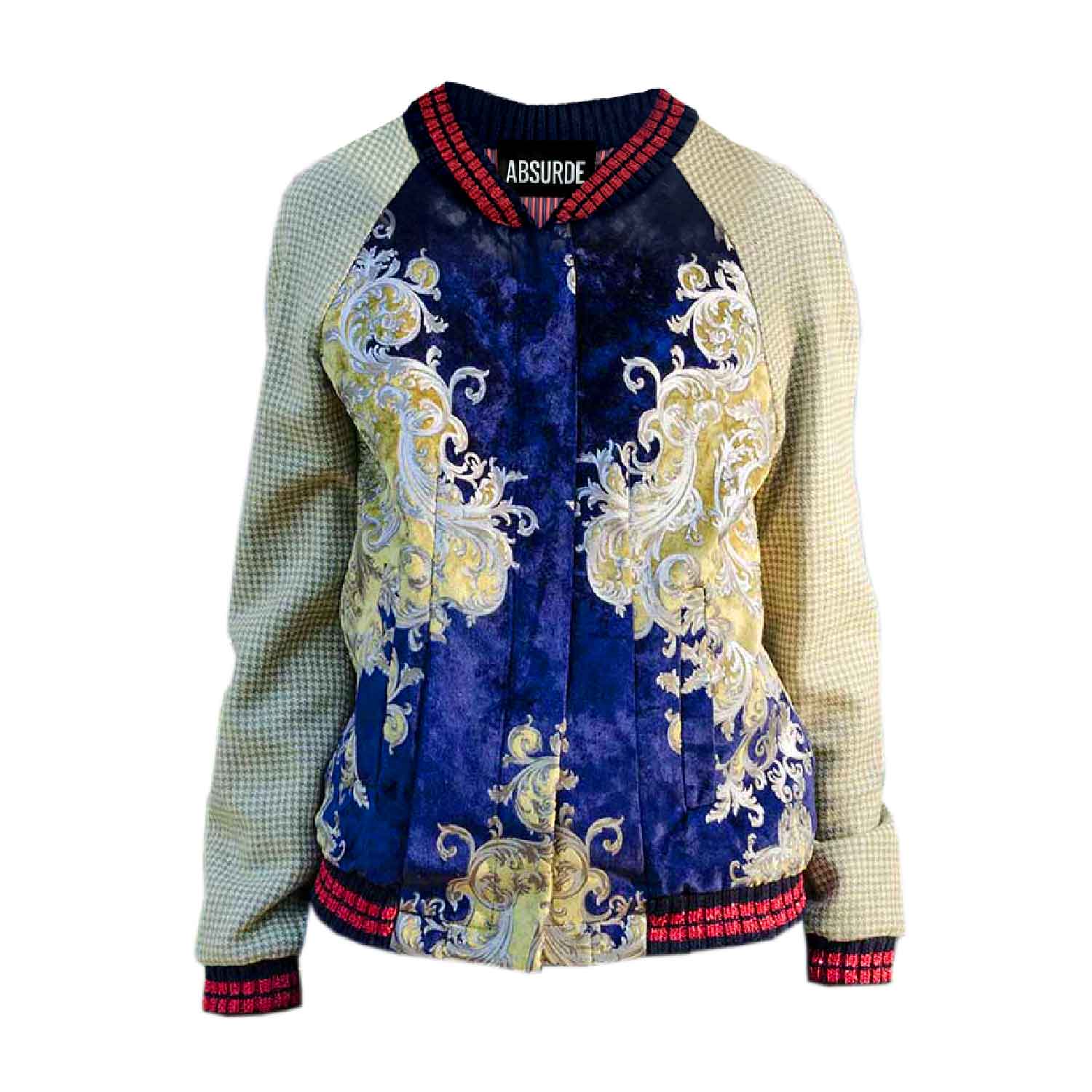 Absurde Women's Blue Clarisa Navy Bomber Jacket In Blue
