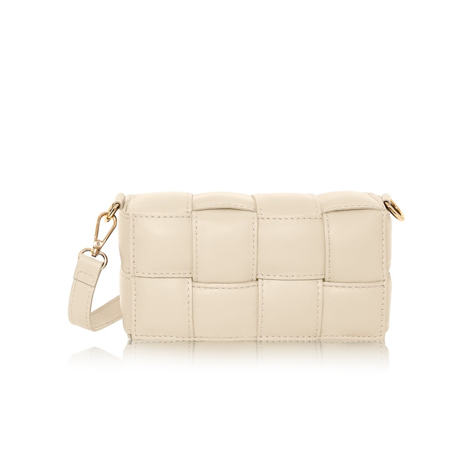 Women’s Neutrals Serena Woven Crossbody Handbag In Cream Betsy & Floss