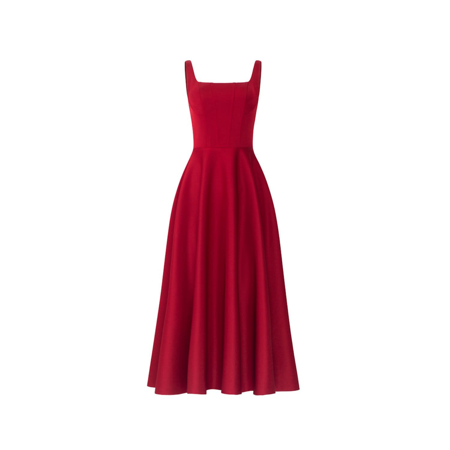 Women's Liliana Taffeta U-Line Dress - Red | Medium | 21SIX