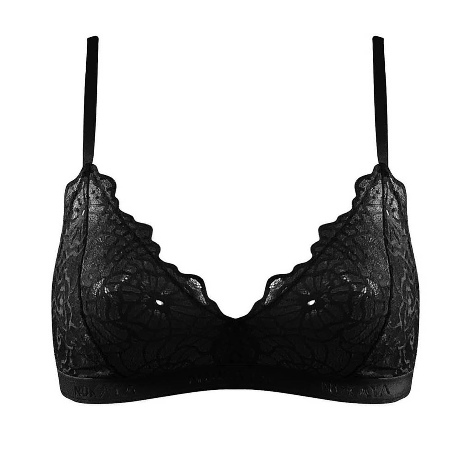 Nokaya Women's Born In Ukraine Image Bralette - Black In Black