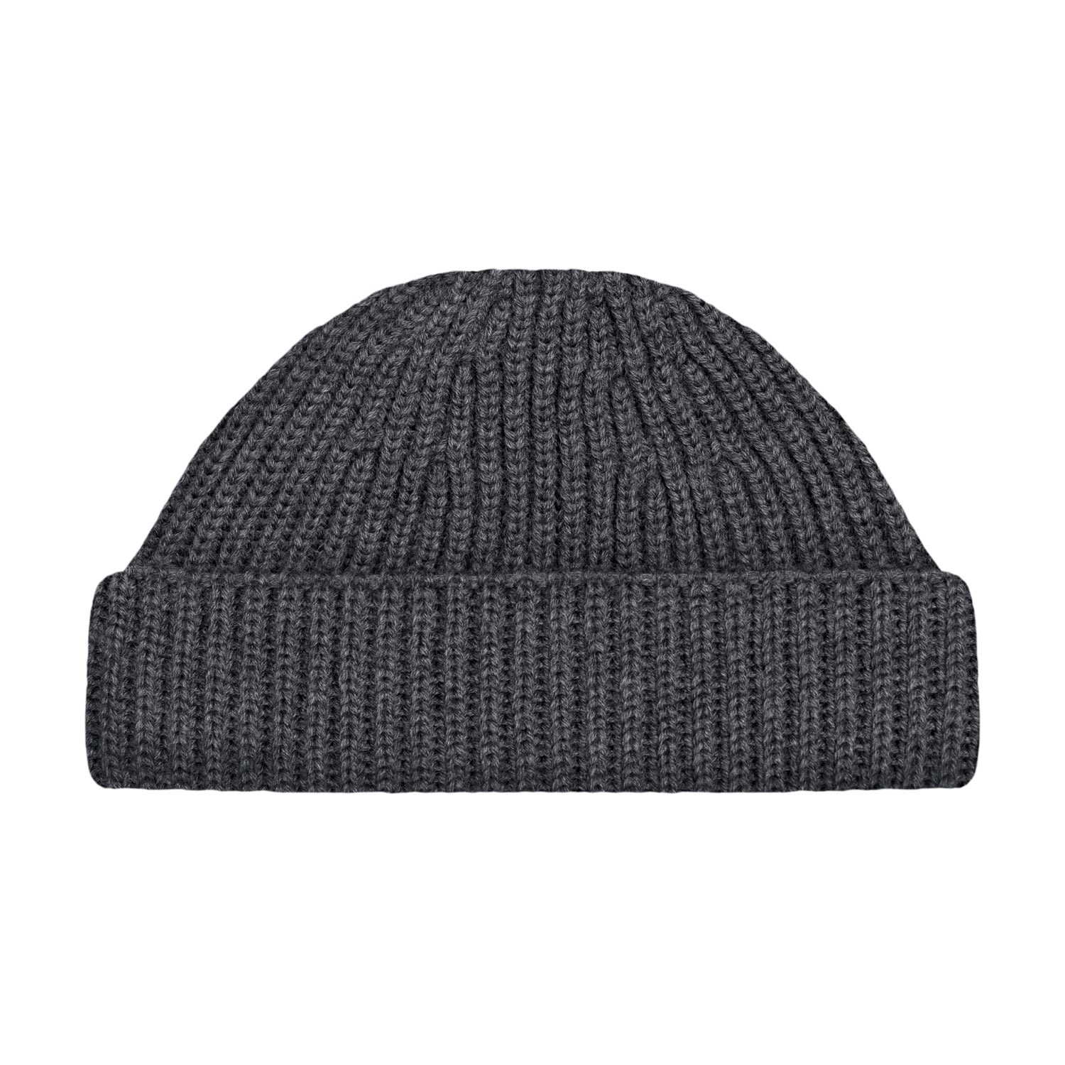 Paul James Knitwear Men's Grey Heavyweight Extra Fine Merino Craster Fisherman Beanie - Charcoal In Grey