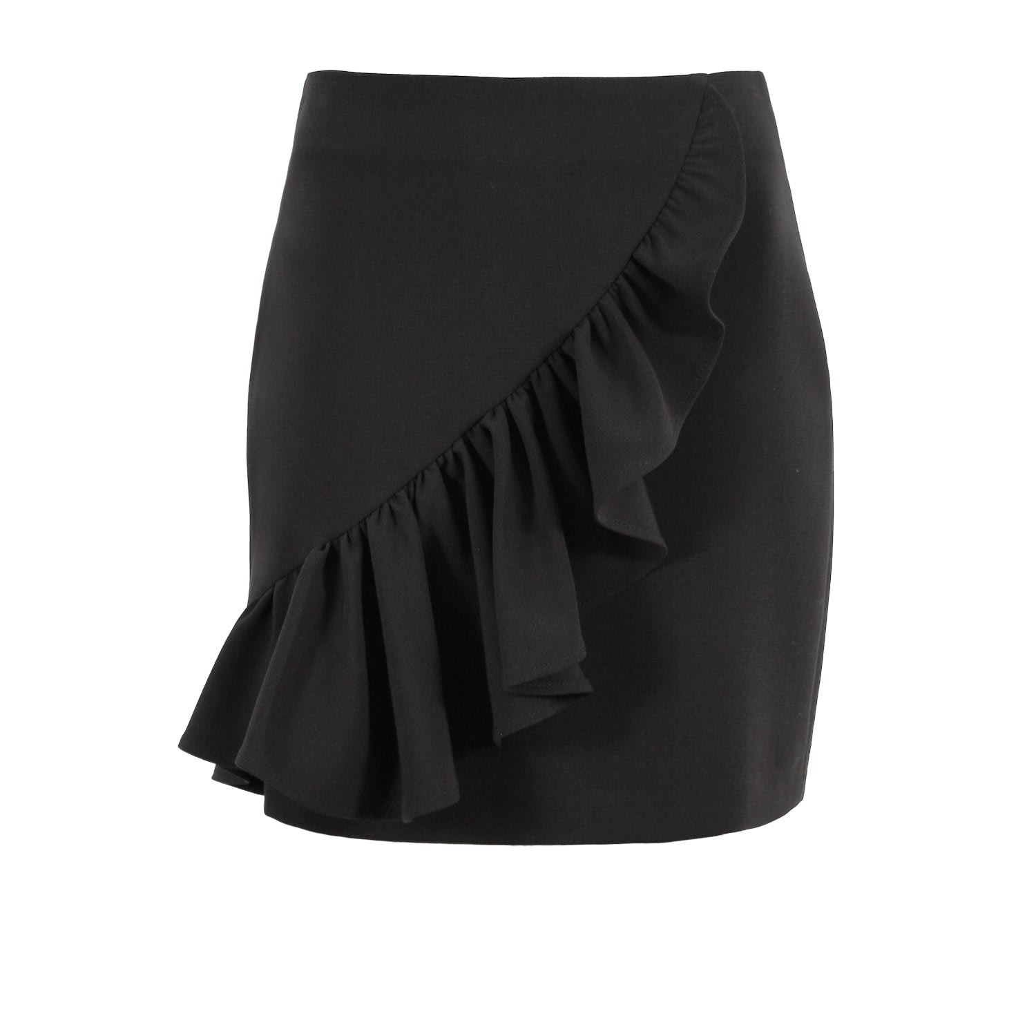 Women’s Denisse Black Frill Mini Skirt Medium Vikiglow