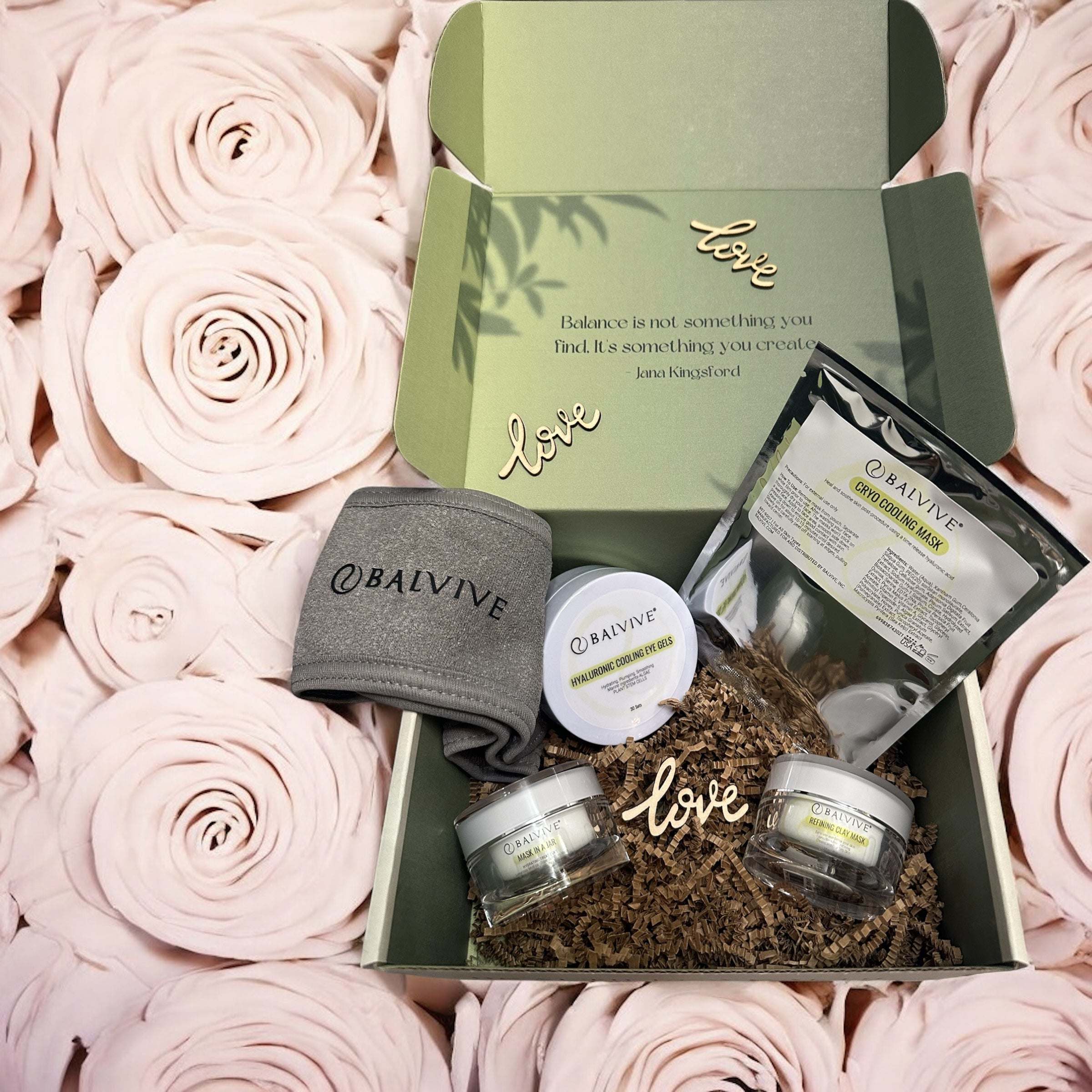 Balvive Spa Experience Gift Set- Clay Mask, Hydrating Mask, Eye Patches-gels, Cryo Cooling Mask, Headband