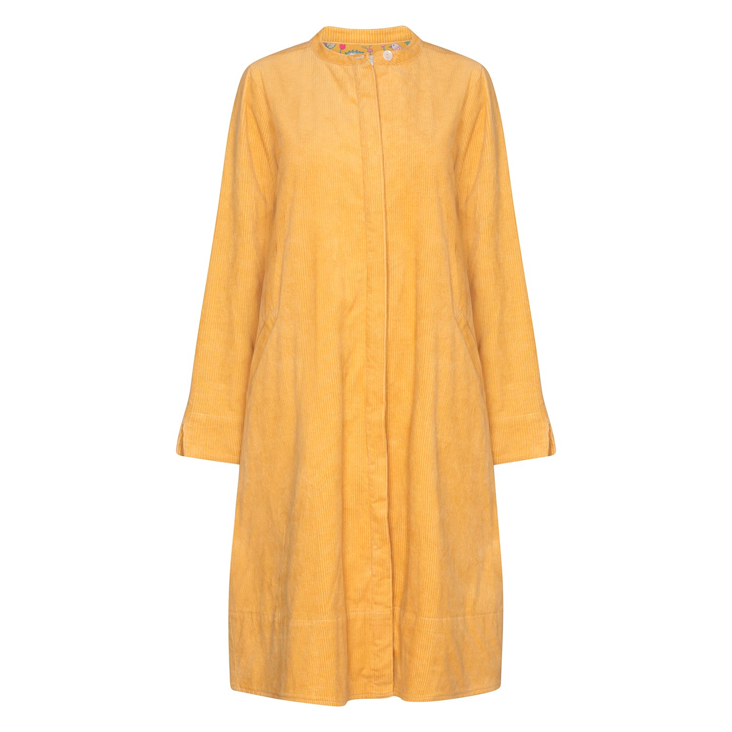 Nologo-chic Women's Yellow / Orange Super Mix Coat Cord Cotton - Italian Gold