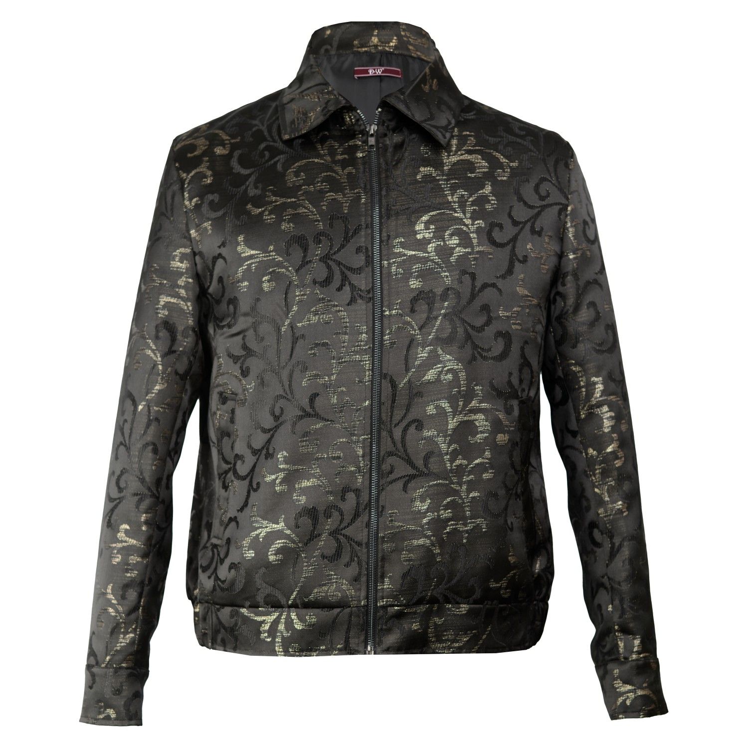 Men’s Black / Gold Kensington Handmade Floral Brocade Jacket - Black Gold XXL David Wej