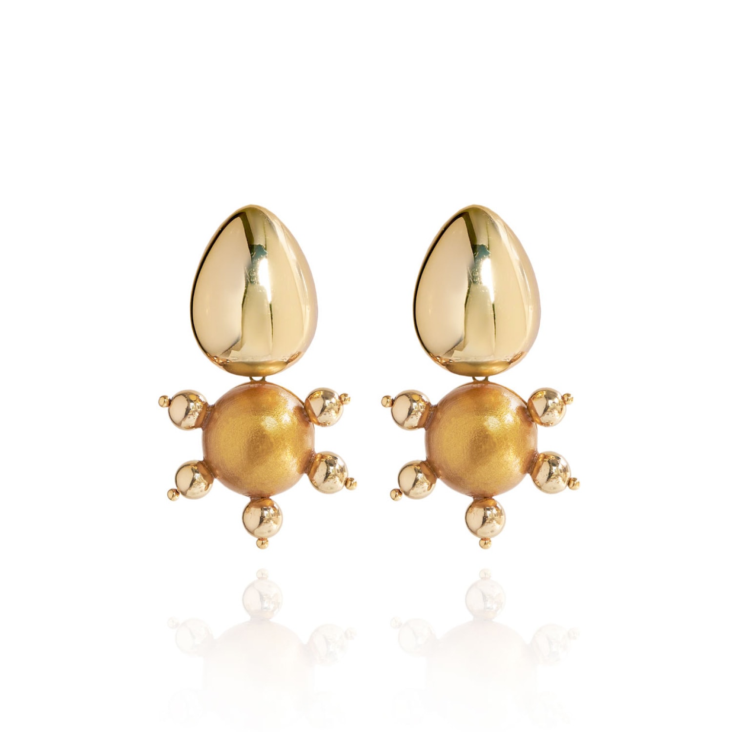 Saule Label Women's Gold / Yellow / Orange Tulia Earrings In Golden Saffron