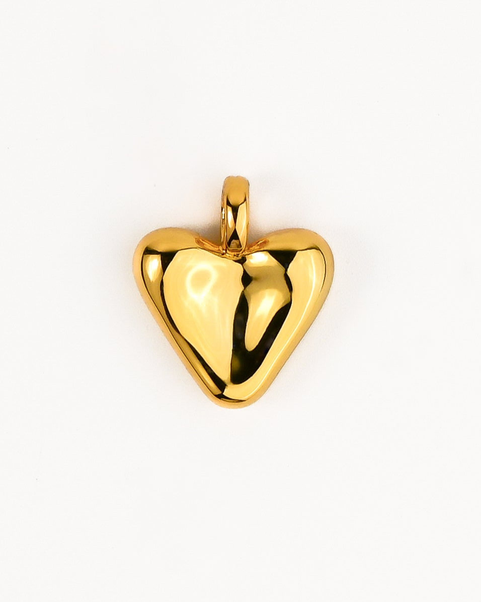 Zynnia Collective Women's Gold Puffy Heart Charm In Gold