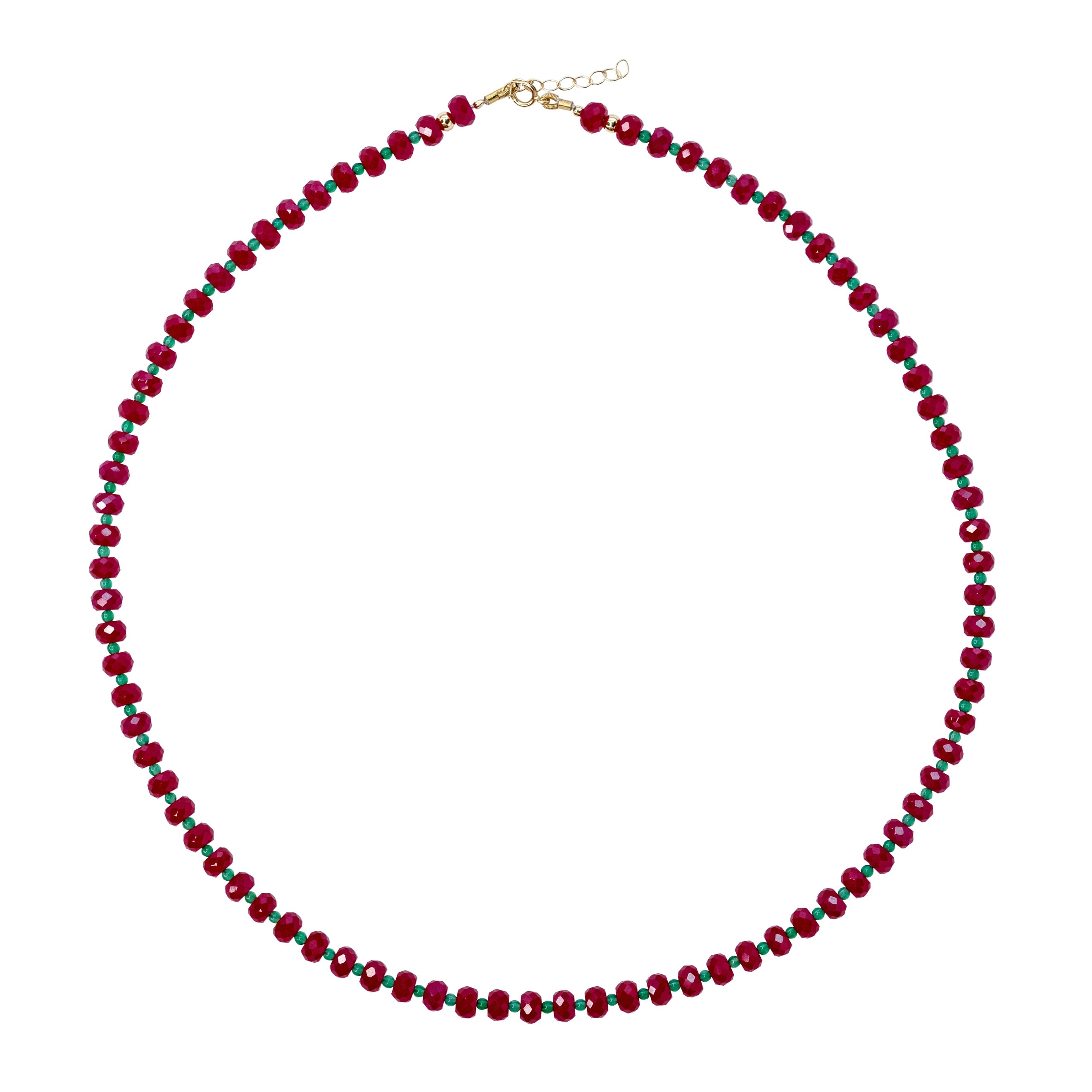 Bombyx House Women's Gold / Red Jumbo Ruby Necklace Gold In Multi
