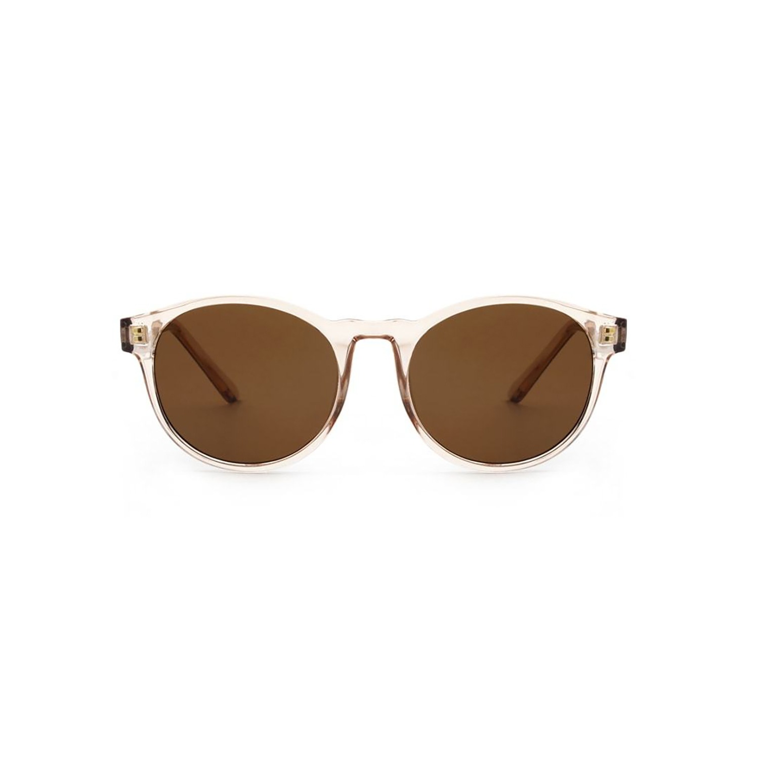 A.Kjaerbede Marvin Round Sunglasses in Green Marble Transparent