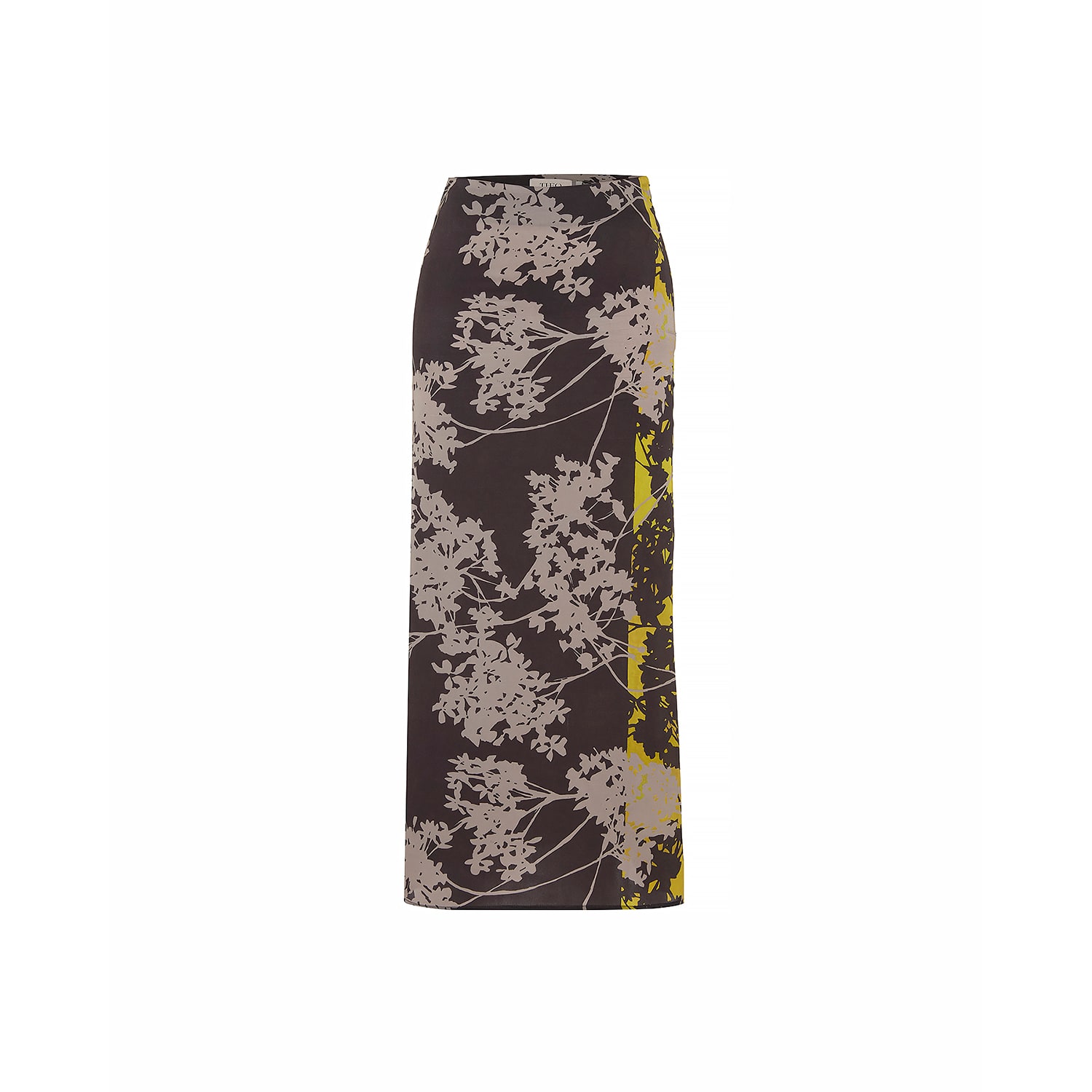 Theo The Label Women's Neutrals Hydra Printed Maxi Skirt - Wheat / Gold In Yellow