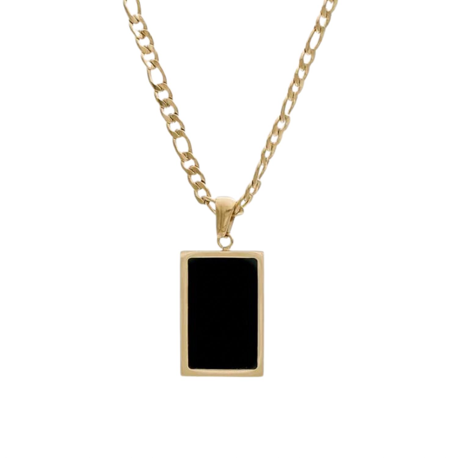 Women's Gold / Black Annie Apple Quinn Shell Black Onyx Gold Pendant Necklace | Bermuda Watch Company
