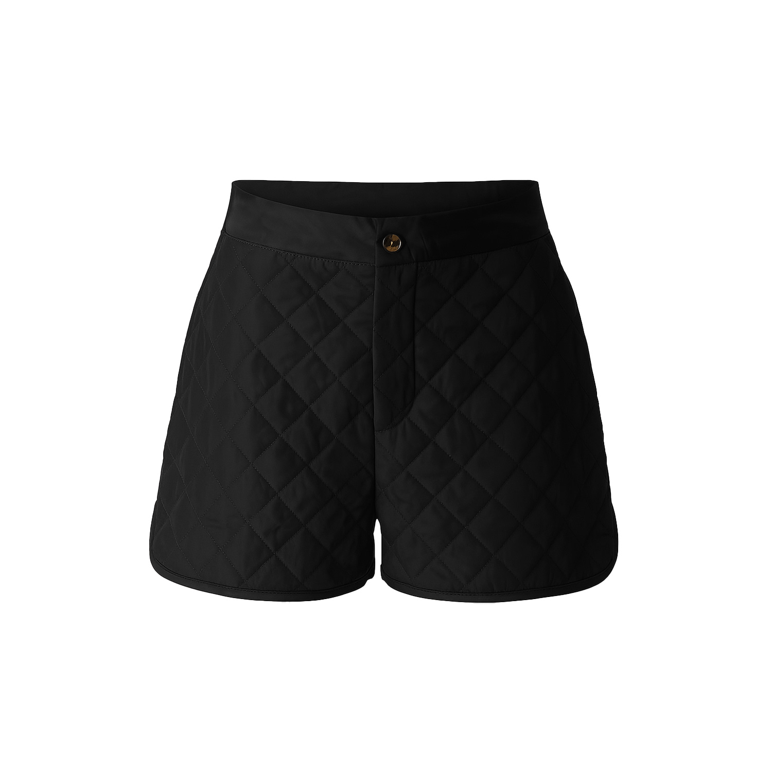 Xean Black Quilted Shorts | Medium | Ats the Label