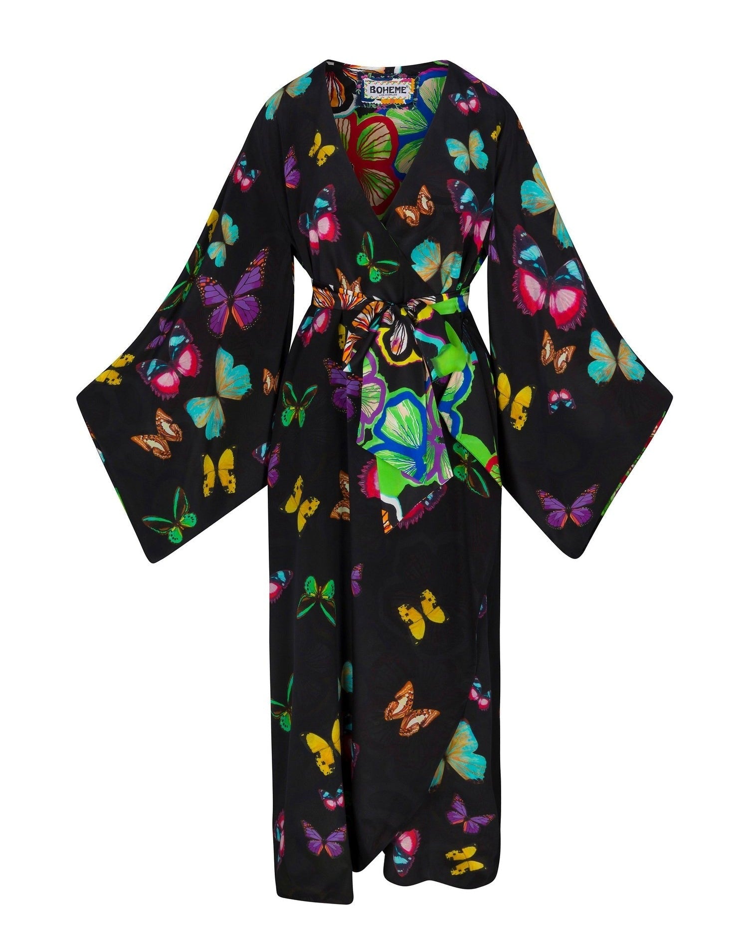 Women’s Butterfly Maxi Kimono - Black Small Meghan Fabulous
