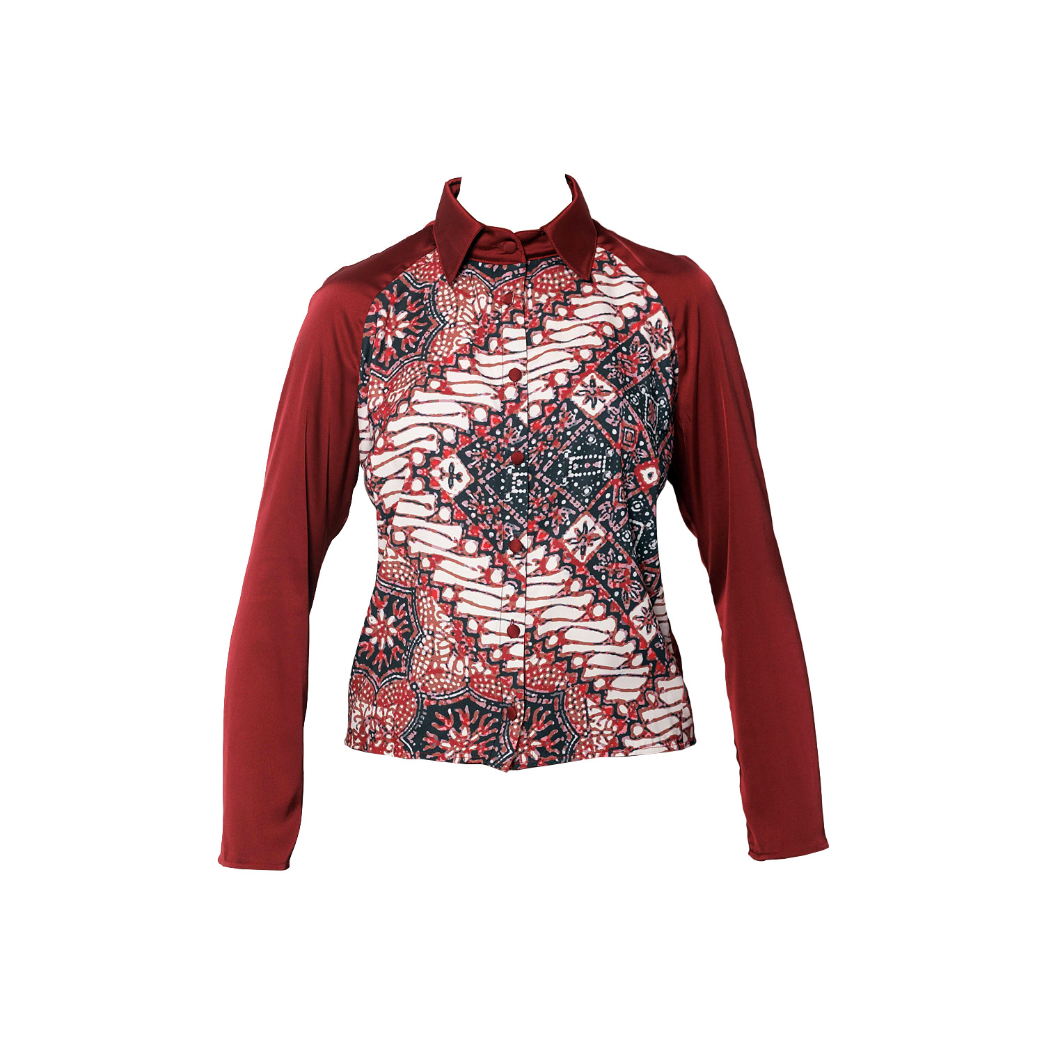 Women’s Classic Shirt With Raglan Sleeves And A Graphic Print At The Front XXL Maison Bogomil