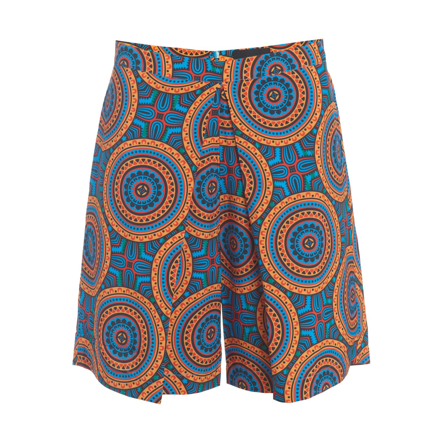 Women’s Blue / Yellow / Orange Aqua Shorts XXL Kahindo