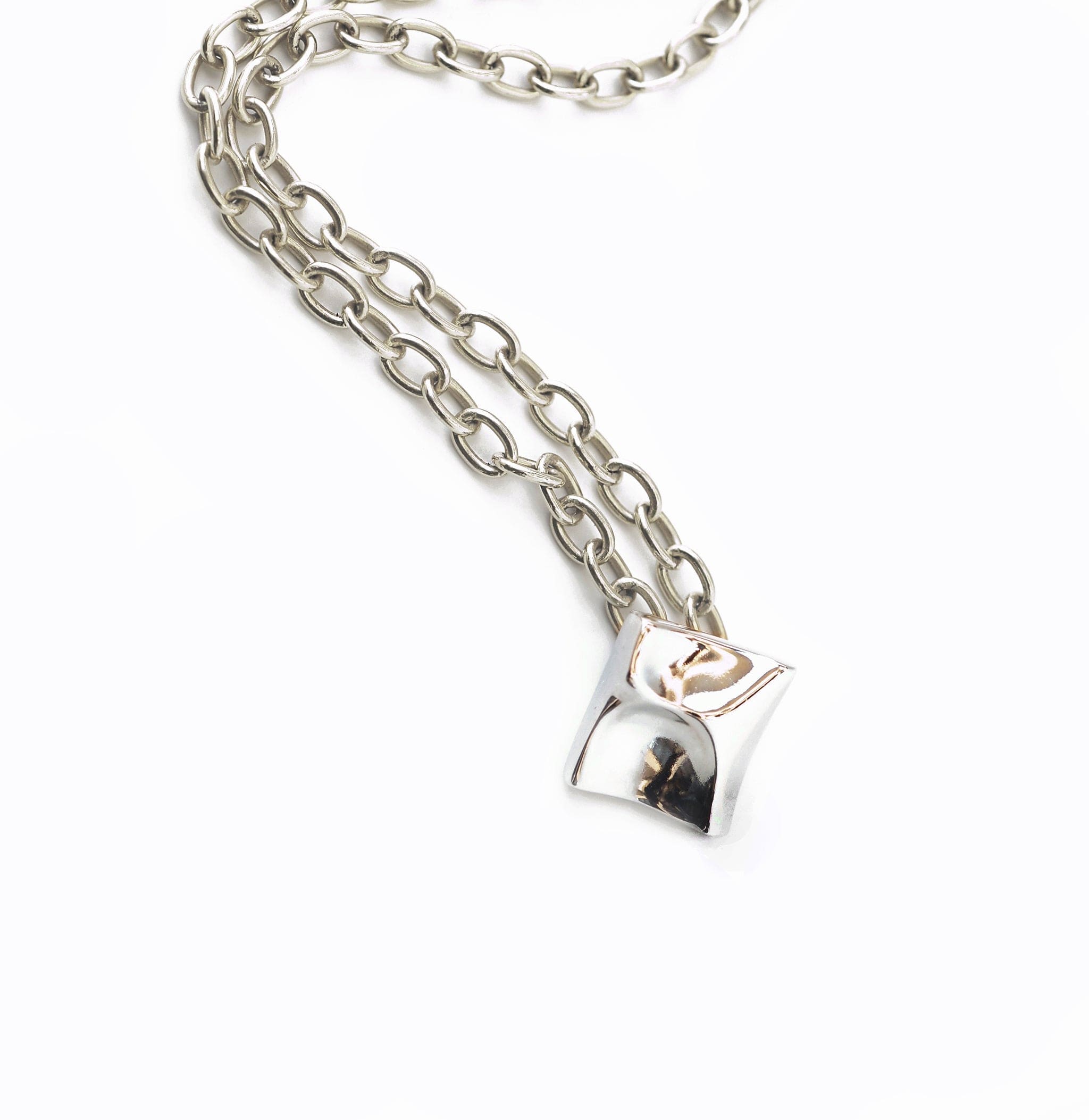 Nicole Amato Women's Small Power Kiss Pendant Necklace - Silver